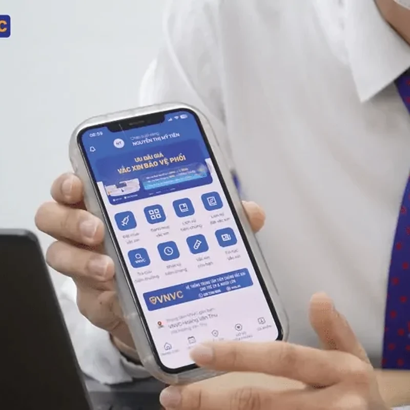 VNVC Mobile App application screen from the Twin portfolio