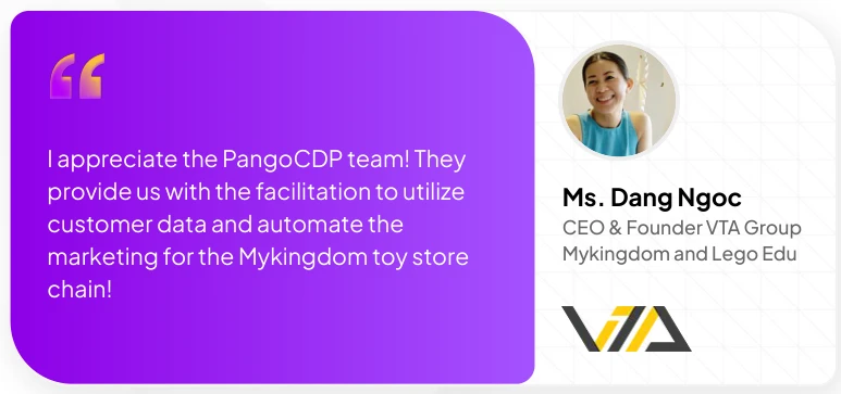 Mykingdom group leadership’s statement in the supplied PangoCDP customer presentation.