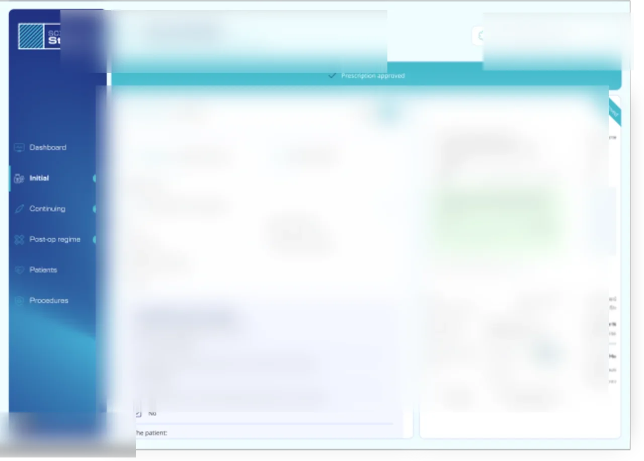 ScriptStream dashboard used to review prescription activity before authorised actions