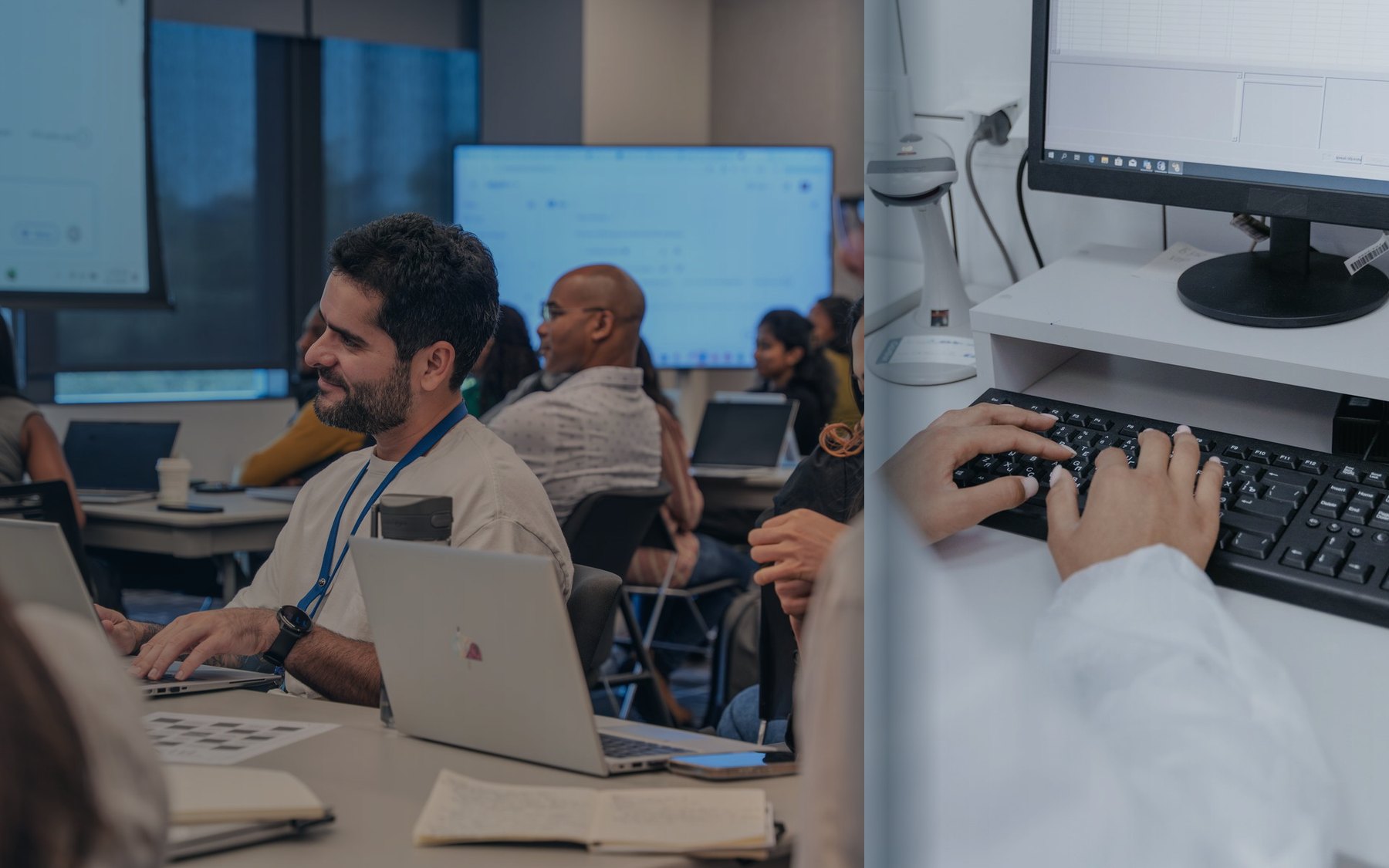 Representative product and pharmacy operations team reviewing a digital health workflow, with no patient or client data visible