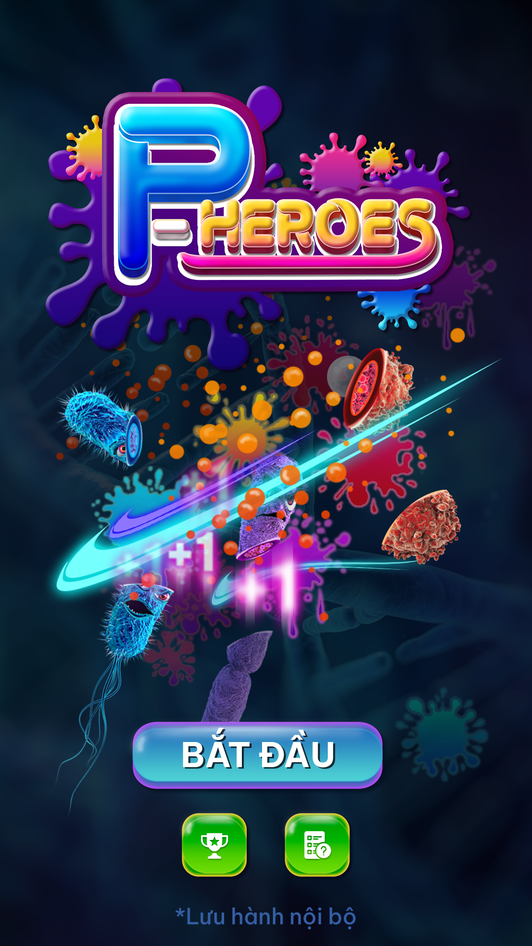 Pfizer employee event game start screen