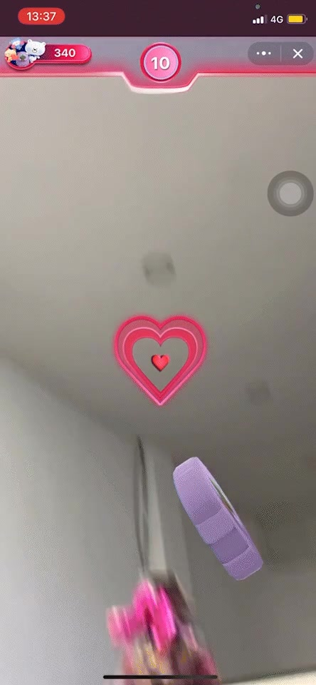 Shinhan Bank augmented reality game with a branded target
