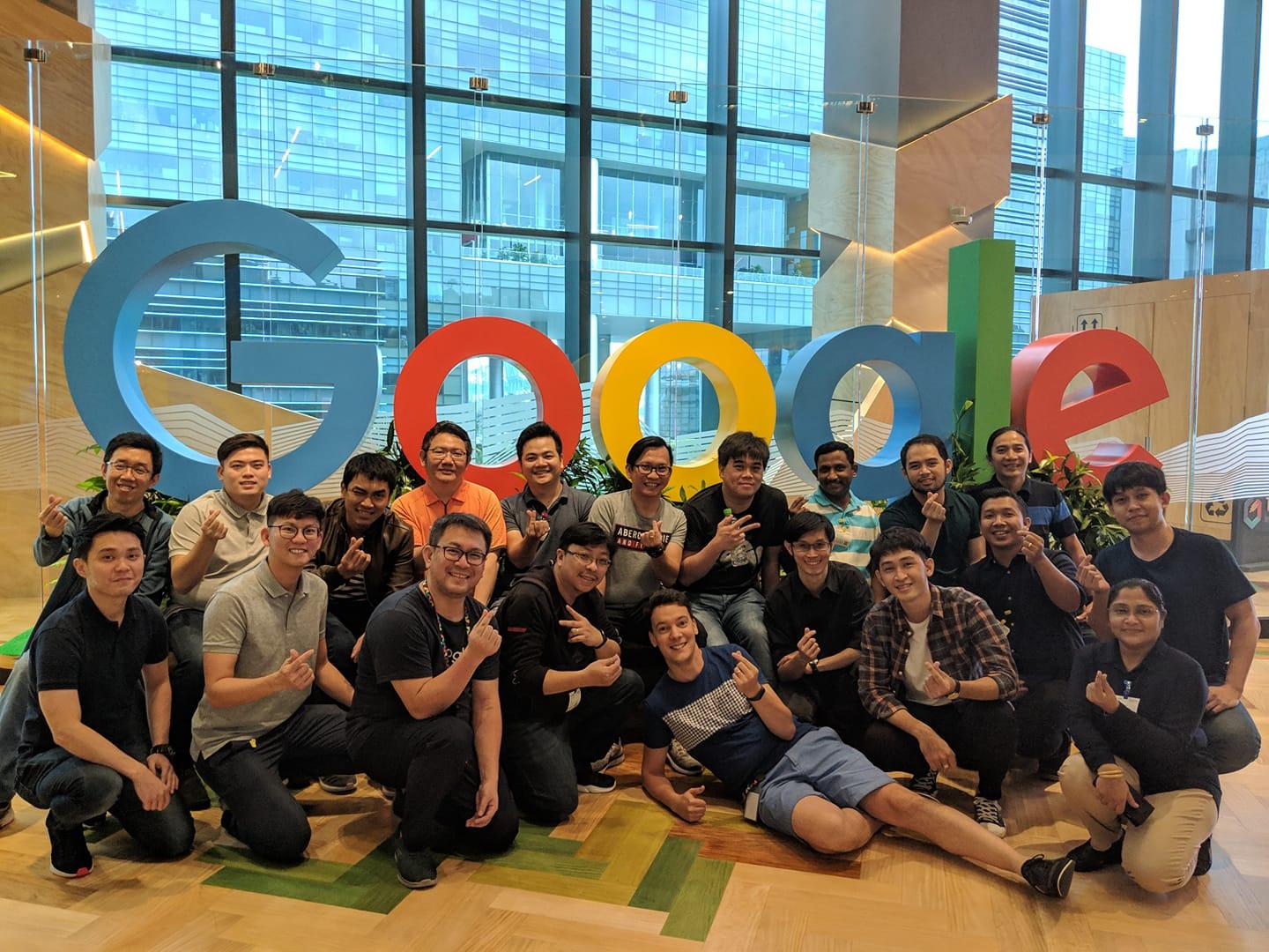Twin team members during a visit to a Google office