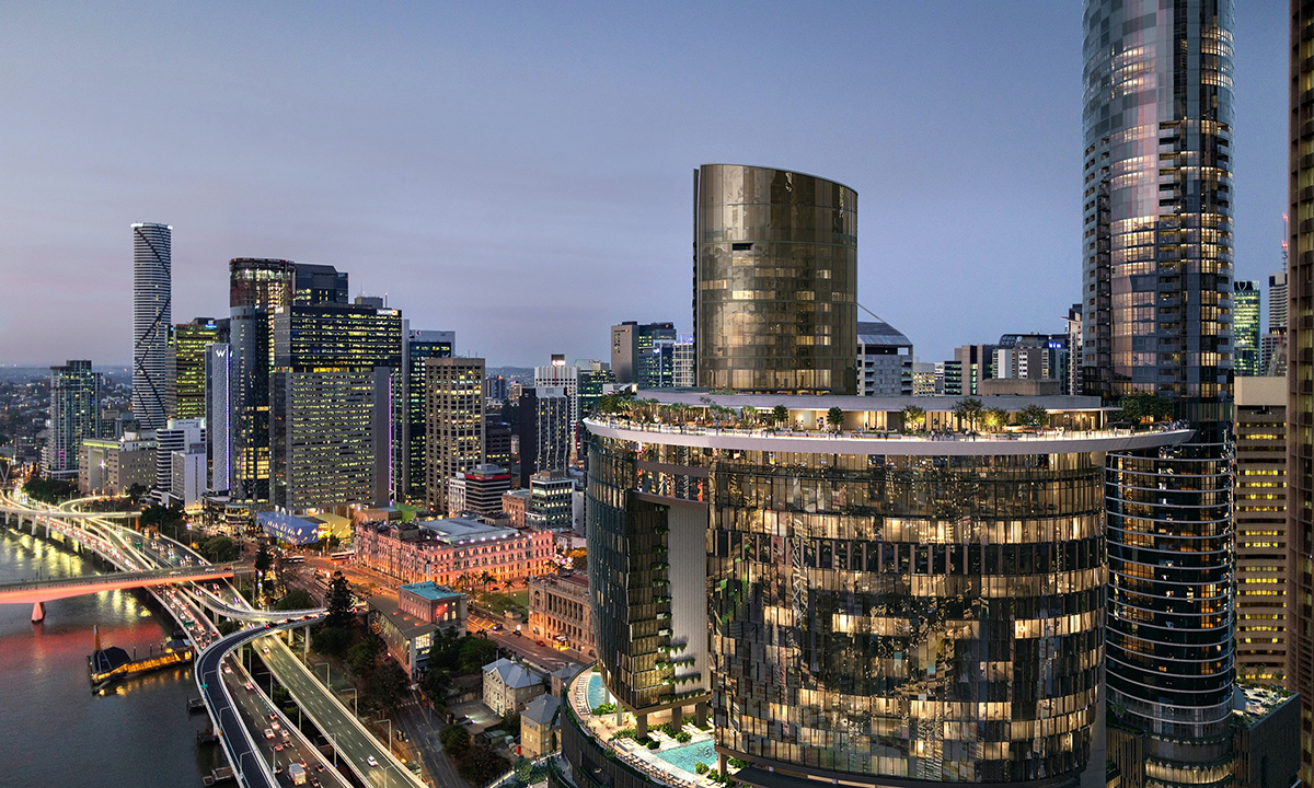 Property professionals discussing a building and its operational requirements